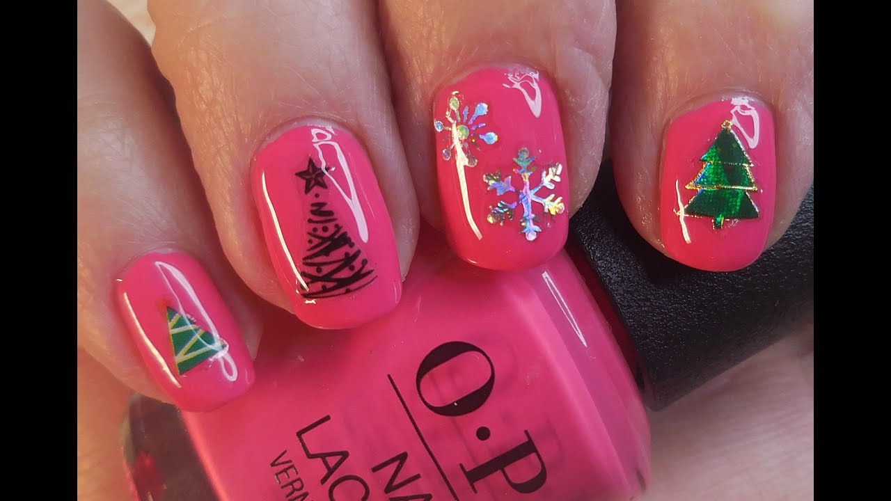 OPI / Клубничная Маргарита ~ Наклейки для ногтей ~ Рождественский маникюр