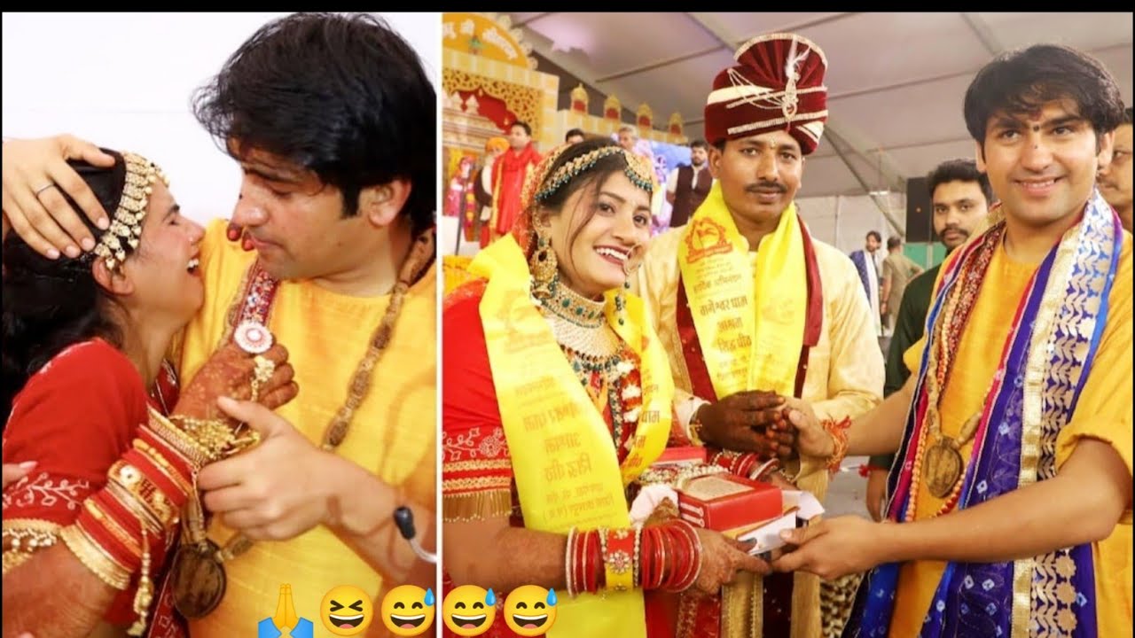गुरुजी ने समधी को बनाया दुल्हन 🤩🤩bageswer dham me kanyao ka विवाह @प्याराबागेश्वरधाम 