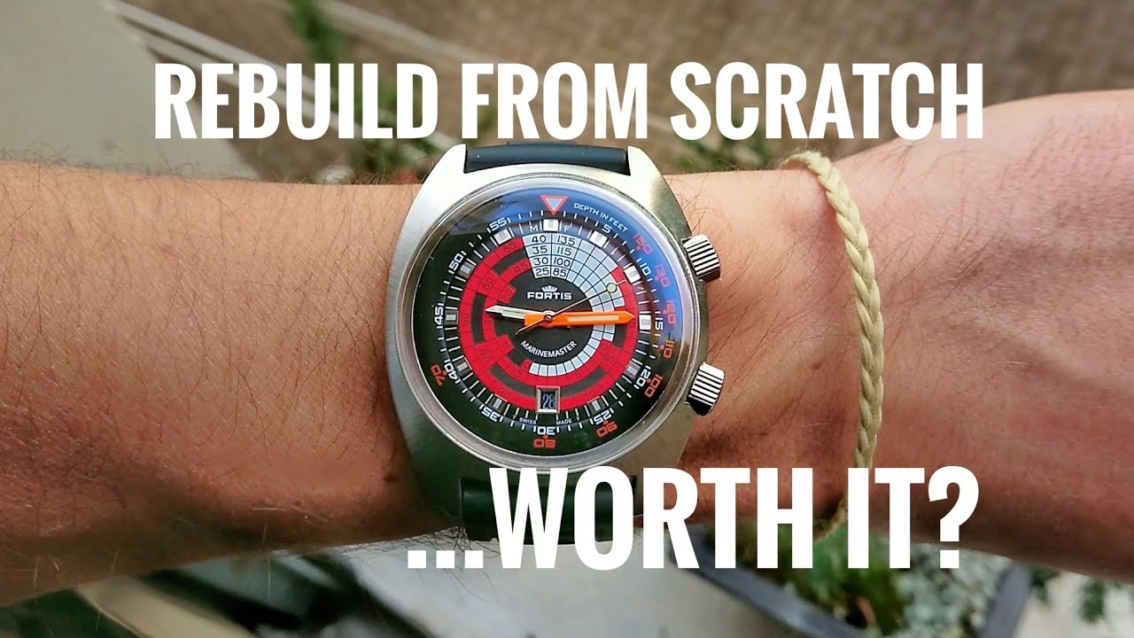 Rebuild FORTIS MARINEMASTER 1970 Super-compressor diver.