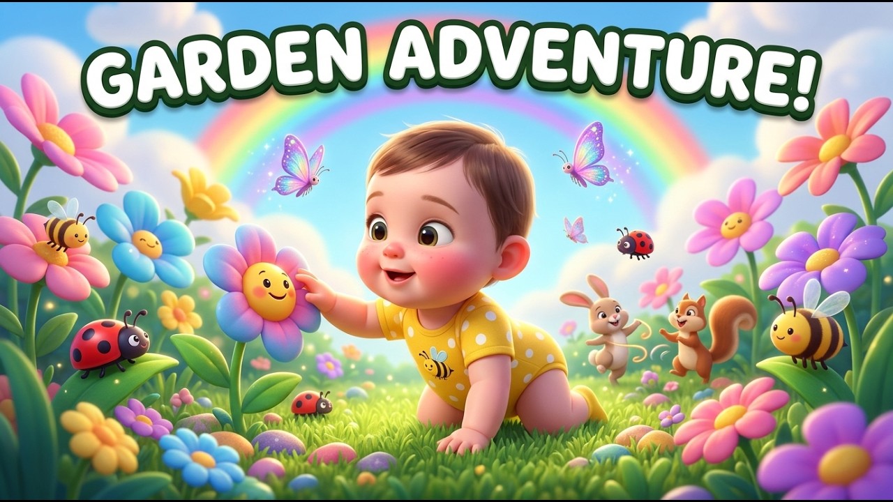 🌼🐝 Baby Garden Adventure 🎶 Fun Nature Learning Song for Kids & Toddlers