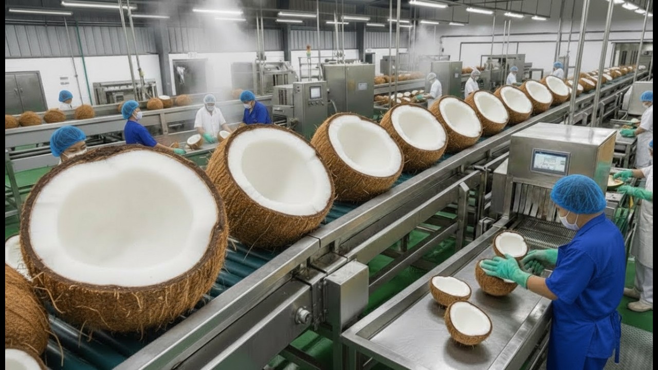 From Coconut to Carton: How Coconut Milk Is Mass Produced in Factories (Step-by-Step)