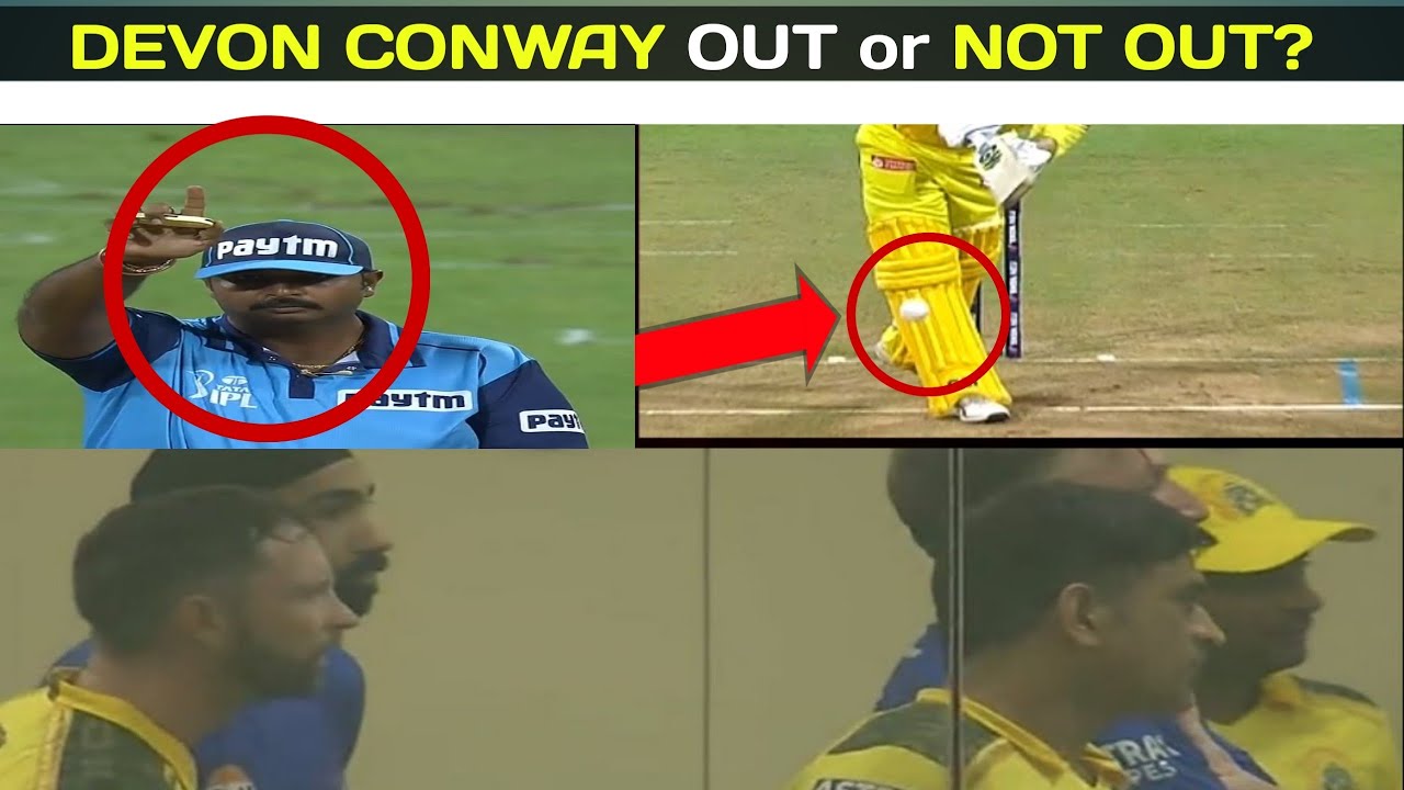 DEVON CONWAY GOT LBW OUT|DUE TO THE WRONG DECISION ON FILD UMPIRE| DHONI SURPRISED| CSK VS MI MATCH|