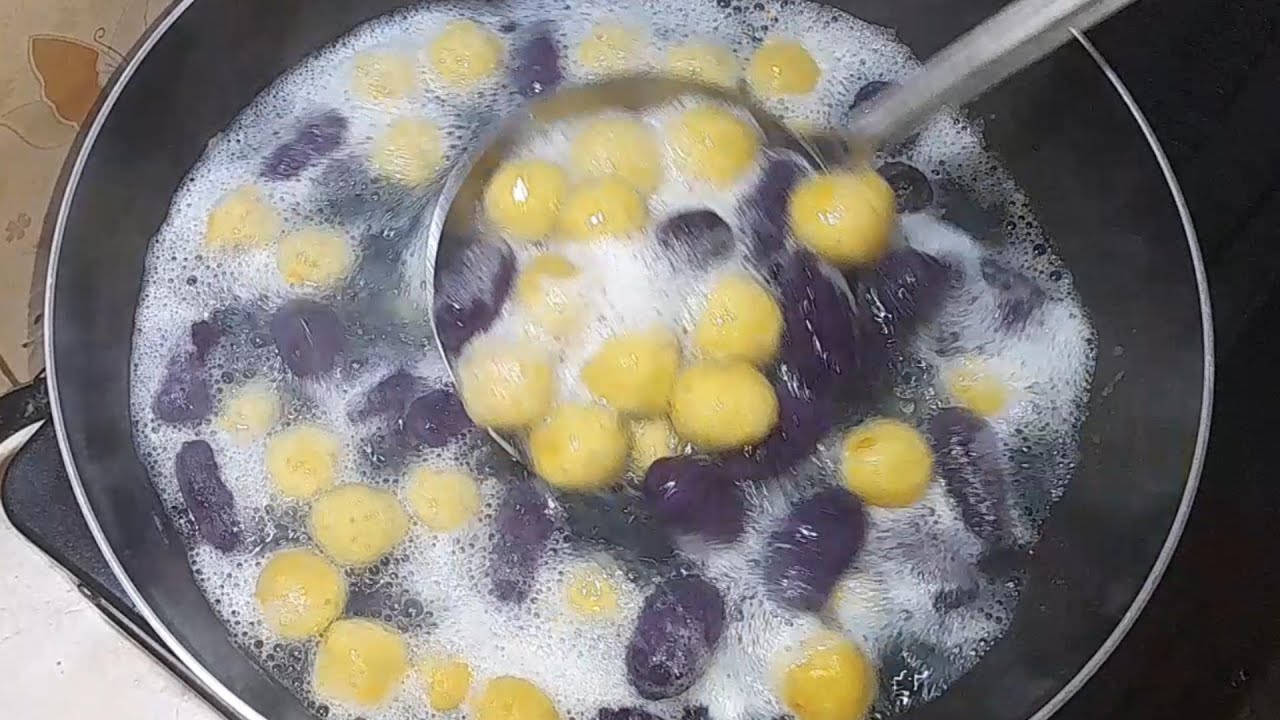 CARA SUPAYA MENARIK UNTUK SAJIAN BUBUR UBI 2 WARNA