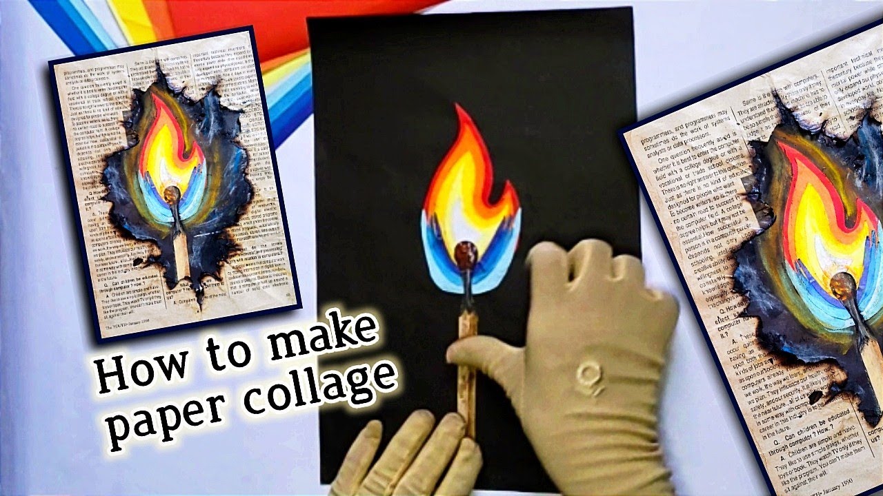 Paper Collage Art | Collage Work with Paper | Paper Craft