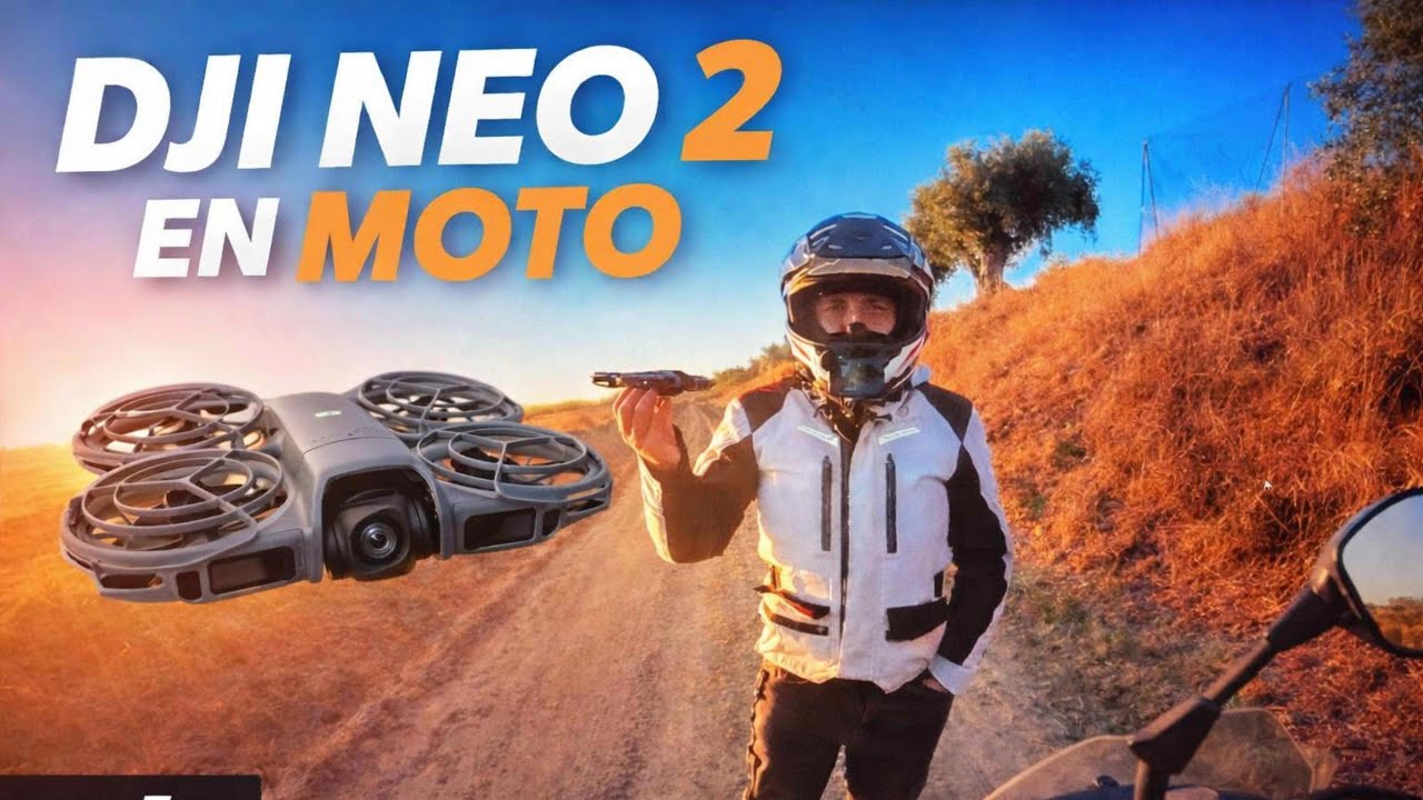 DJI NEO 2  SEGUIMIENTO EN MOTO  TRAIL .  