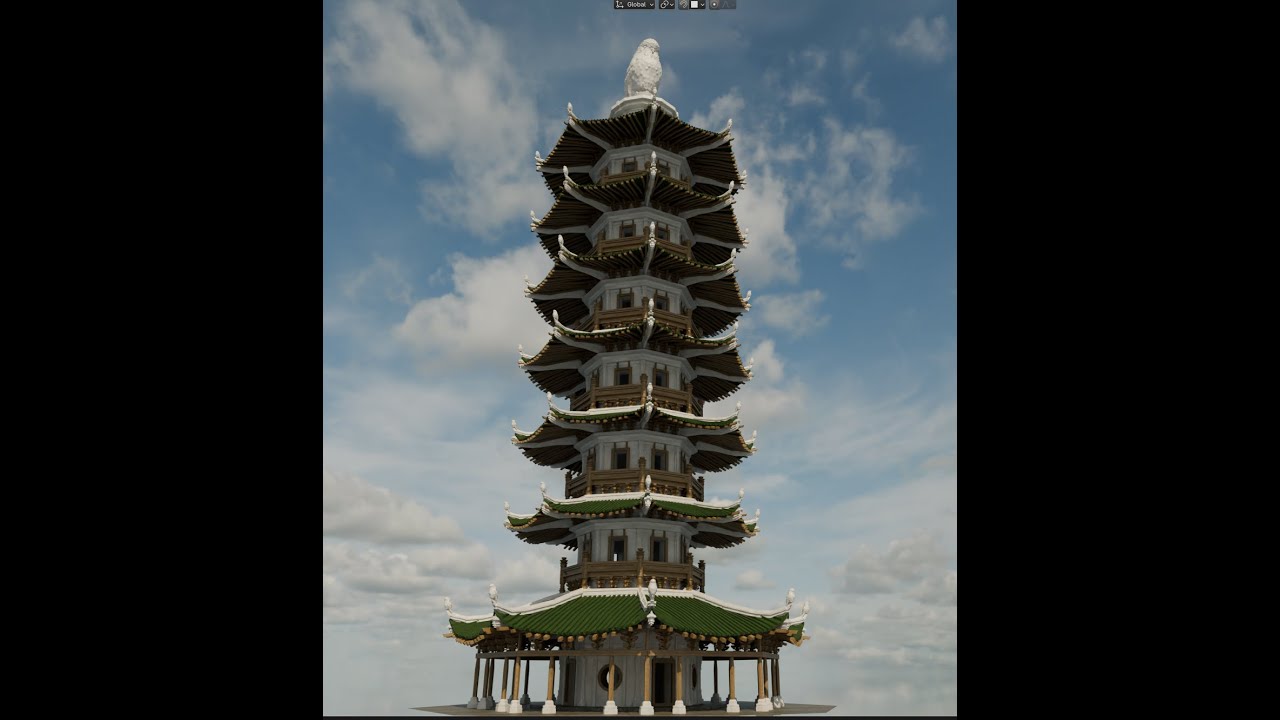 Blender Timelapse - Big Tower | The Pact of Centradigon