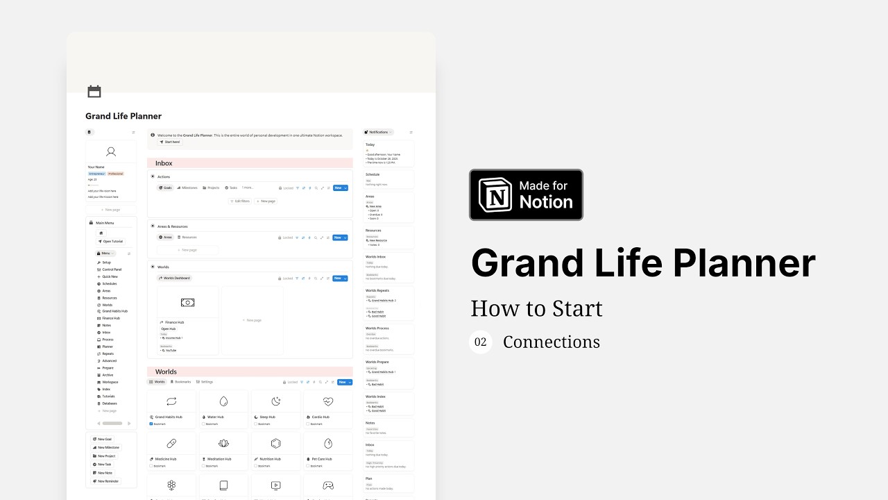 Connections | Grand Life Planner Tutorial