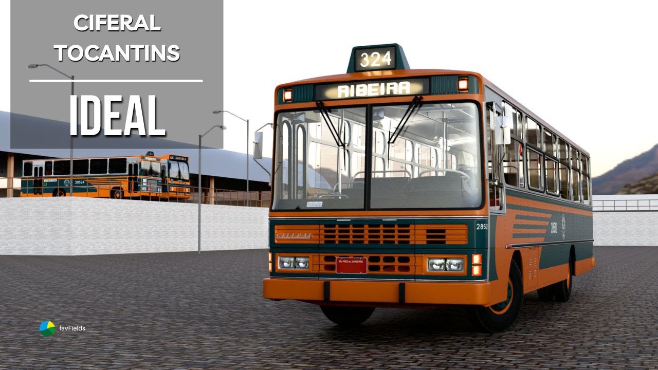▶️CIFERAL Tocantins Viação Ideal - Ônibus antigo do Rio em 1980