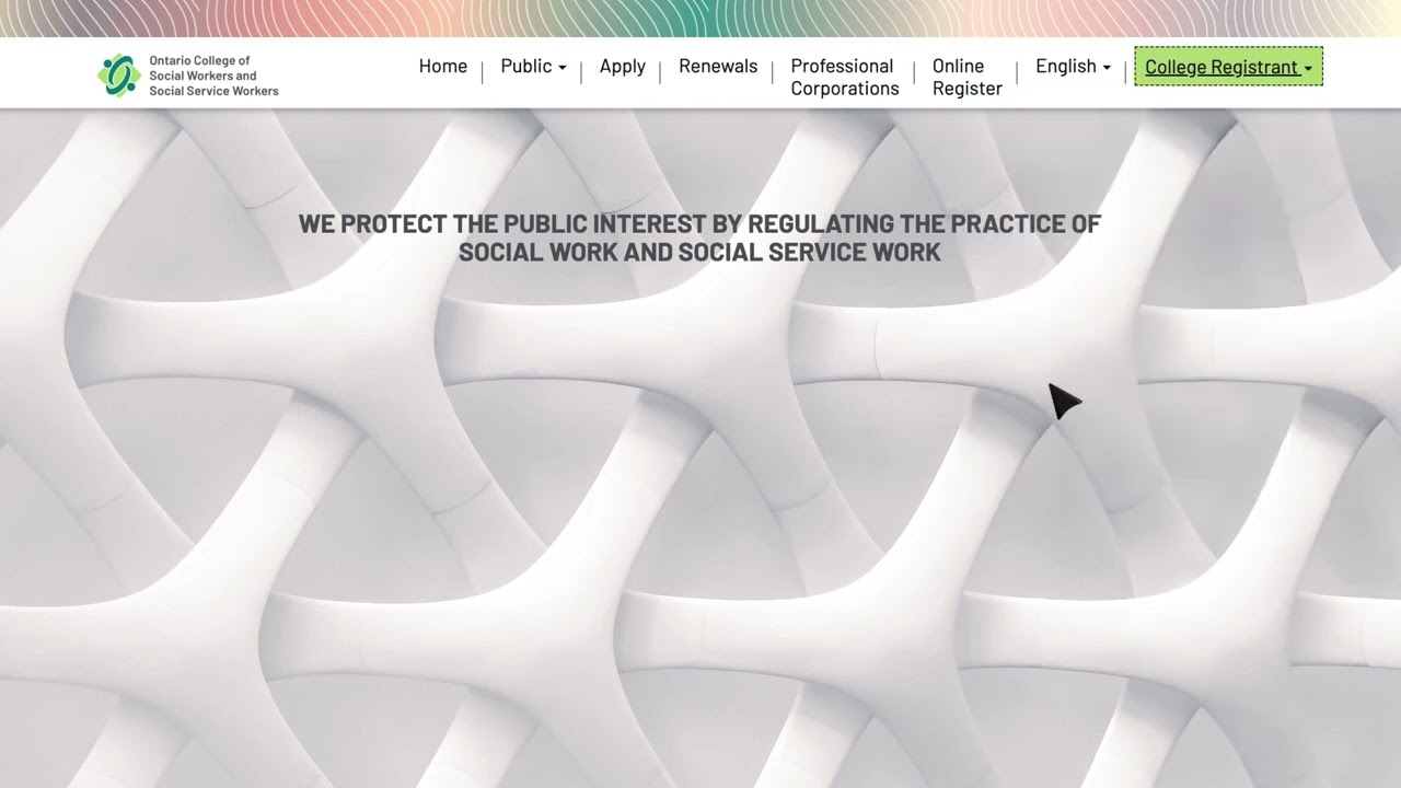 Navigating the OCSWSSW Registrant Portal: Overview of Features Under Your Profile Name Tab