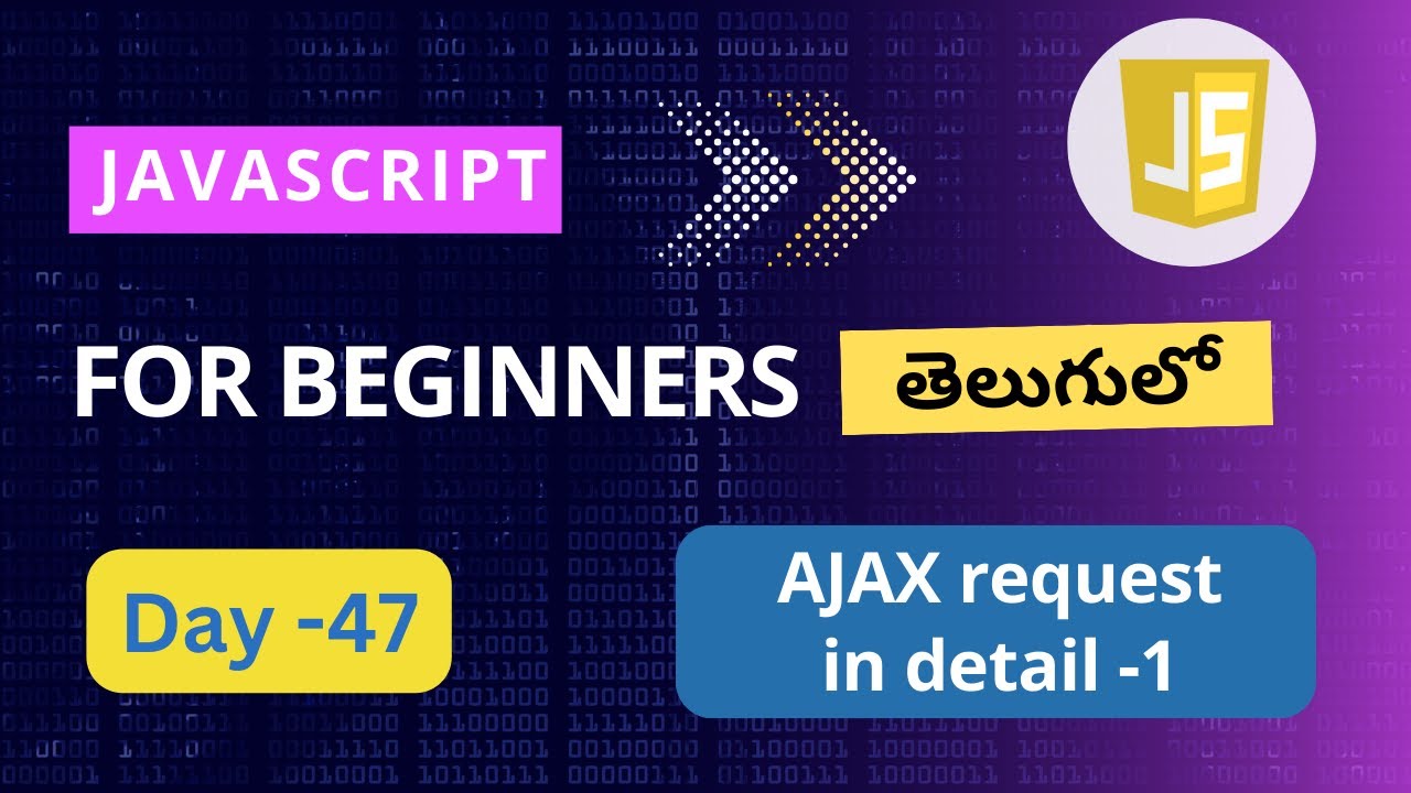 Ajax in JavaScript  Telugu | Ajax  | Ajax example in JavaScript | JavaScript tutorial for beginners