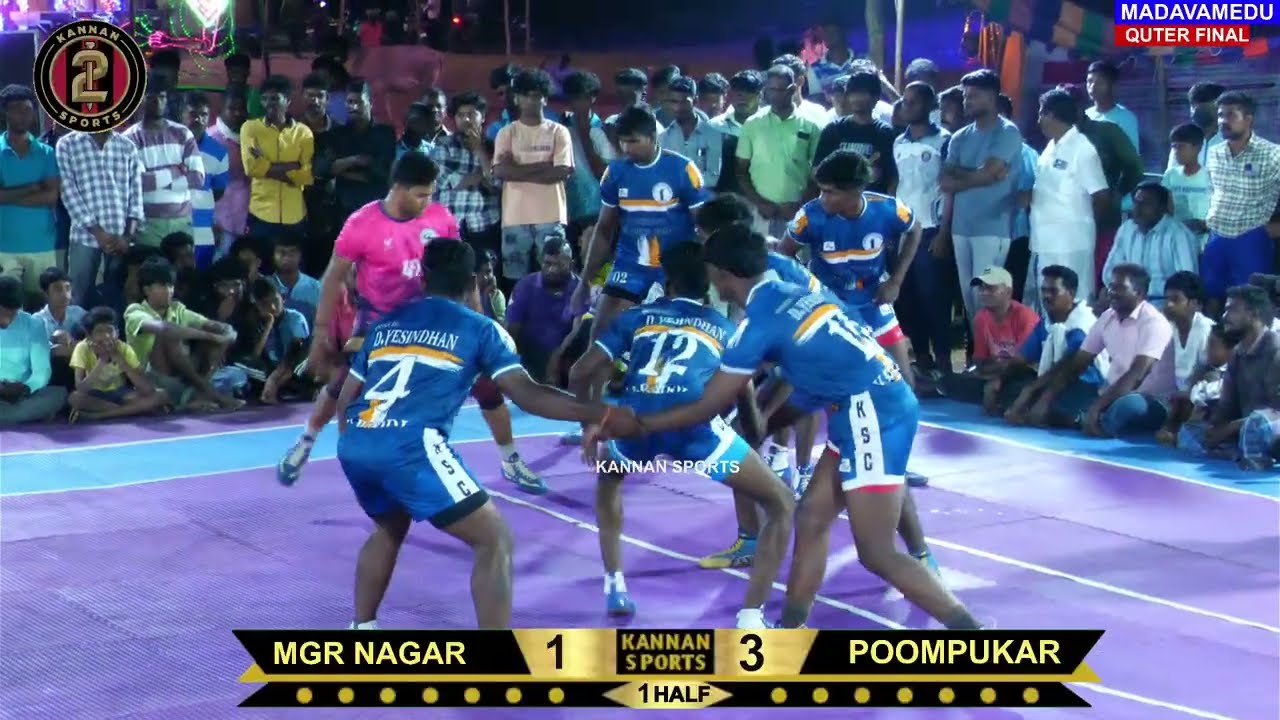QF - POOMPUKAR VS MGR NAGAR@MADAVAMEDU,SHRKAZHI KABADDI MATCH