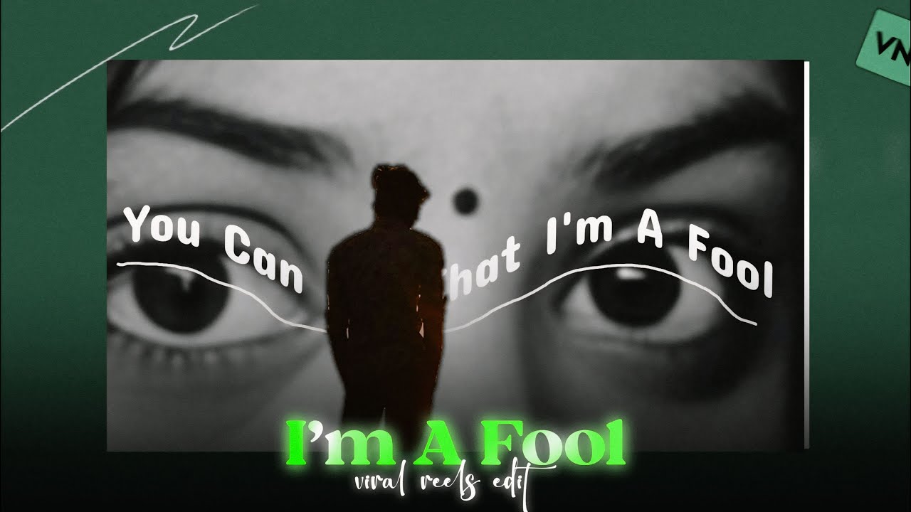 Instagram Trending I’m A Fool Video Template | Eyes Background Video Editing | Vn Template