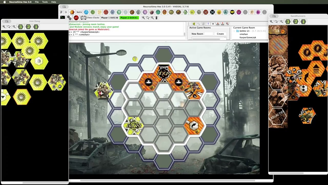 Neuroshima Hex - Iron Gang (smichan) vs  Sand runners (mistrzszefow)
