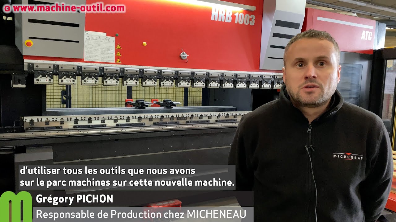 Une deuxième presse plieuse avec changement automatique d'outils Amada chez Micheneau