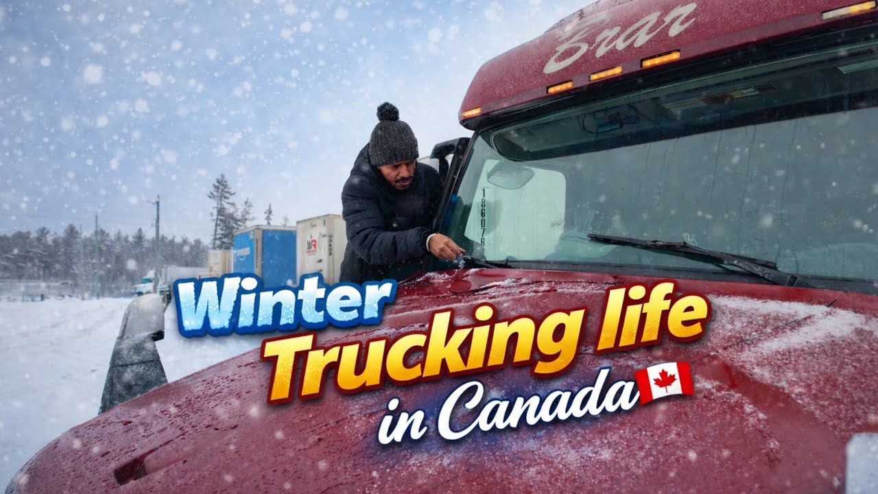 Barf, Thand Aur Highway | Winter Trucking Life in Canada 🇨🇦
