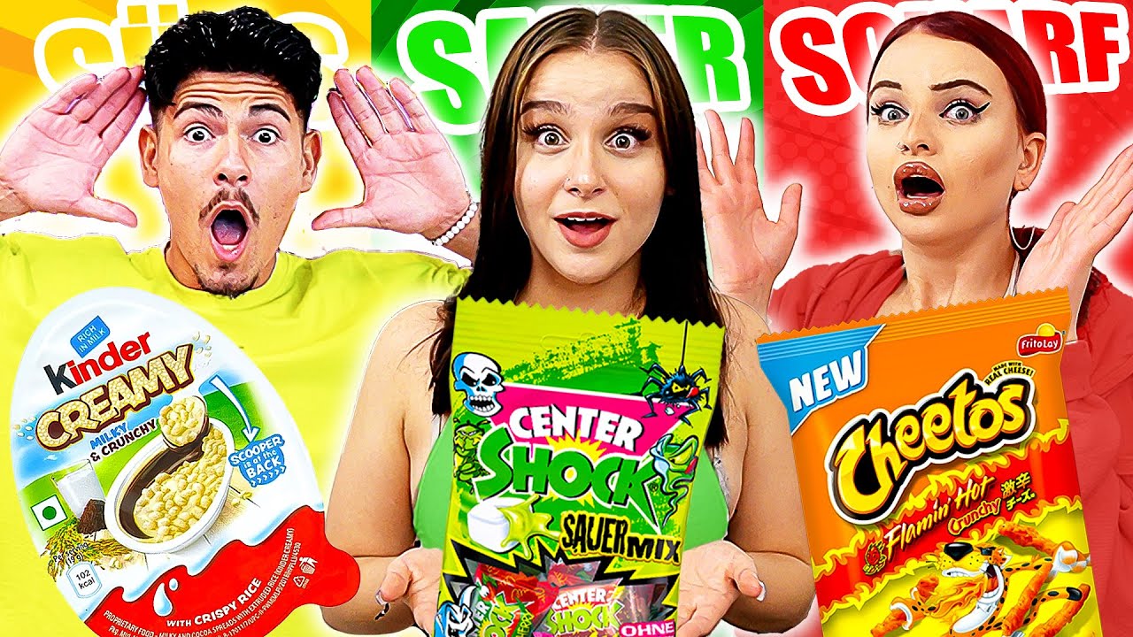 SÜßES 🍭 vs SAURES 🍋 vs SCHARFES 🌶️ (500€ für den Gewinner) - Celina