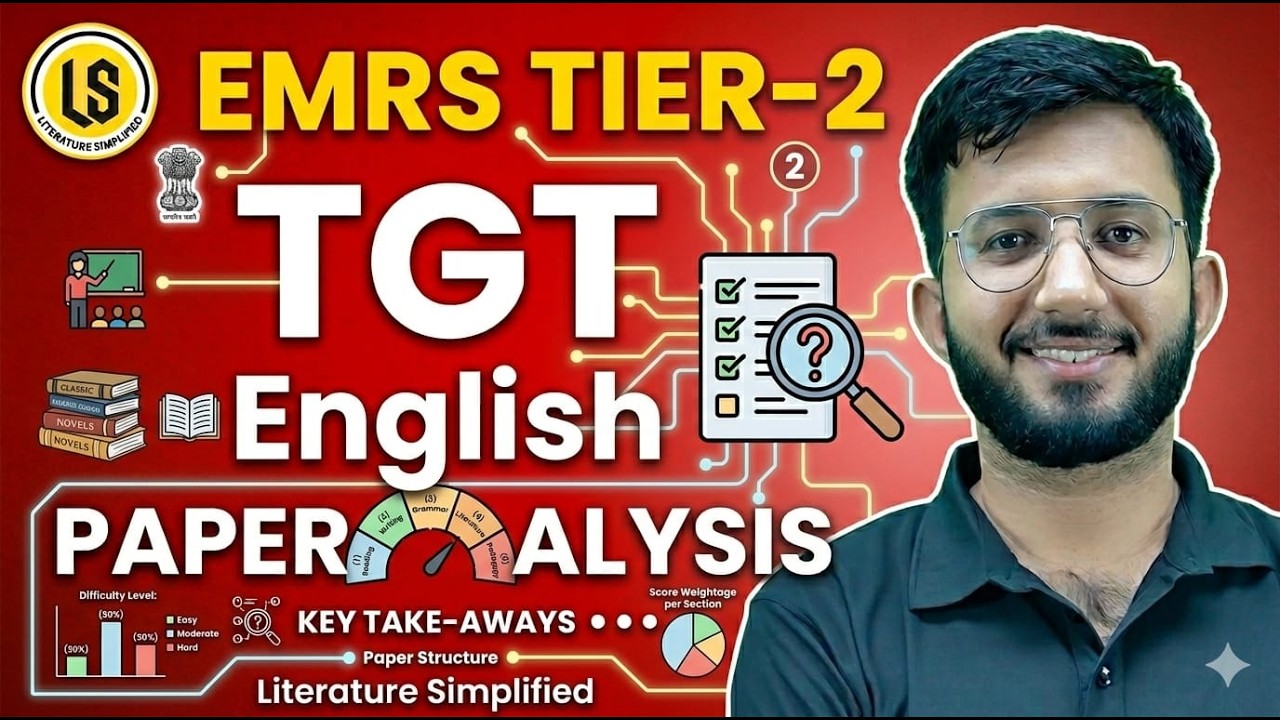 📚 EMRS English Tier-2 TGT Paper Solution | Complete Explanation + Strategy | Descriptive & Objective