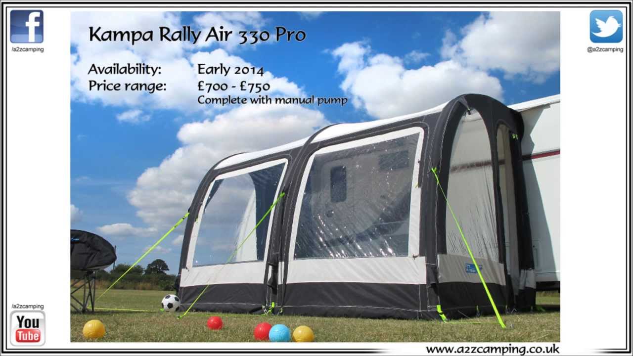 a2zcamping.co.uk present the all new Kampa Rally 330 Air Pro caravan awning