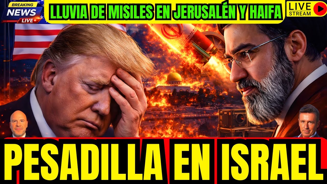 DIRECTO. CAOS EN ISRAEL. LLUVIA DE MISILES EN JERUSALÉN Y HAIFA. EEUU AGOTÓ RESERVAS DE ARMAS. IRÁN