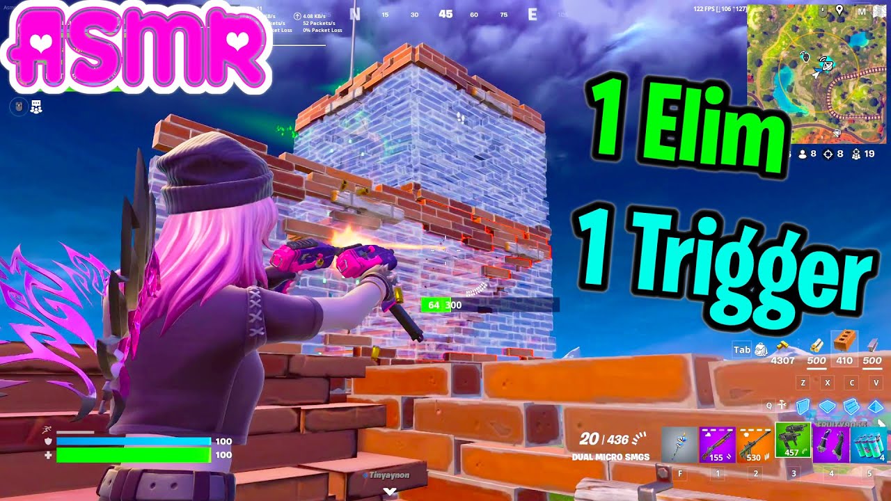 ASMR Gaming 🍀 Fortnite Squad 1 Elim = 1 Trigger Word Relaxing Controller Sounds Whispering 🎧