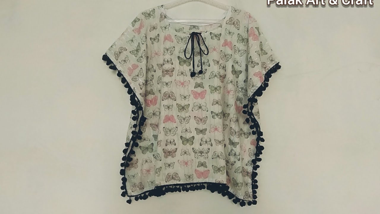 Kaftan top for 5 to 6 year baby girl, cutting and stitching full tutorial in hindi/काफ्तान टोपर।