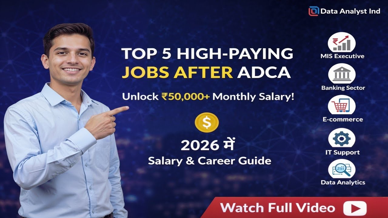 Top 5 High Paying Jobs After ADCA Course in 2026 | Salary & Career Scope | ADCA Course Jobs Salary .