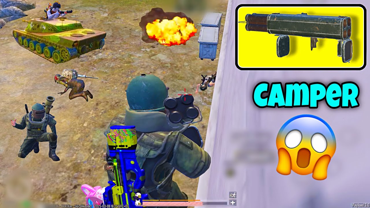 😱M202 vs CAMPER Tank + Helicopter Squads in PAYLOAD 3.0🔥Best New Gameplay | PUBG MOBILE
