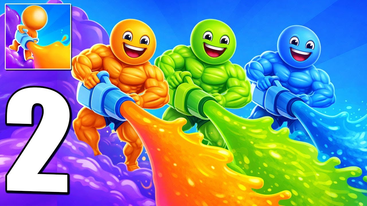Dye Hard - Gameplay Walkthrough Part 2 - Shooting, Team up, Color War,  (Android,iOS)