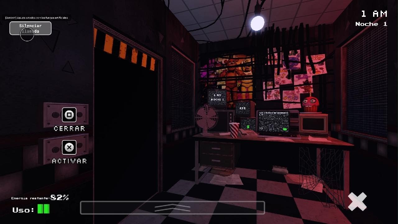 Jugando fnaf coop Roblox