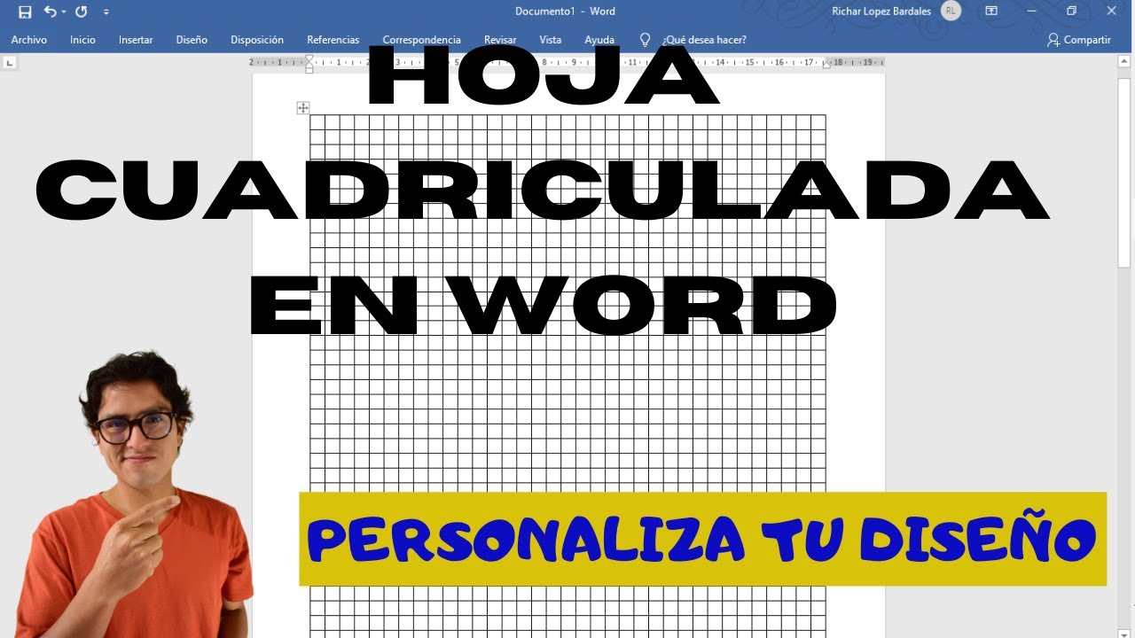 ✅COMO DISEÑAR HOJA CUADRICULADA EN WORD (super fácil)😎❗