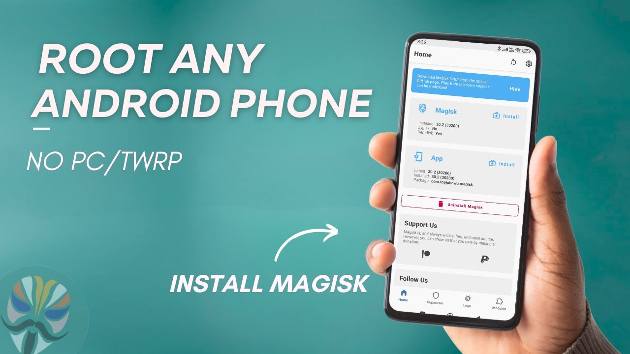 Получите root-права на любом Android-телефоне без ПК/TWRP | Простое руководство [на английском яз...