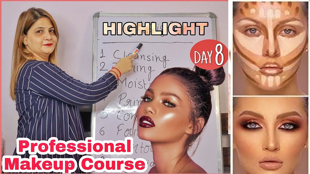 मेकअप में फेस को हाईलाइट करने का सबसे सरल और आसान तरीका | Correct and easy way to  highlight face