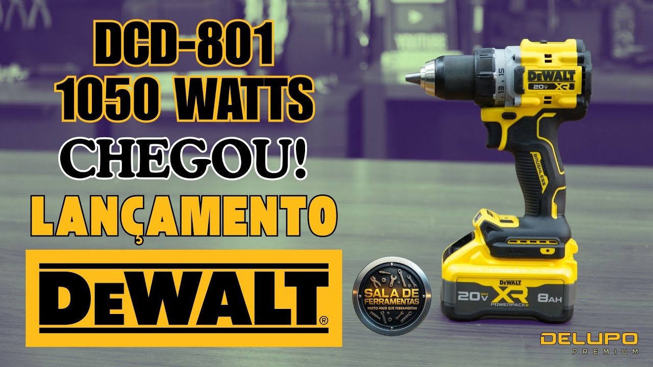 DEWALT DCD-801 CHEGOU! CHEIA DE CHARME E COM PERFORM PROTECT VEJA QUE MAQUINA TOP #dewalt
