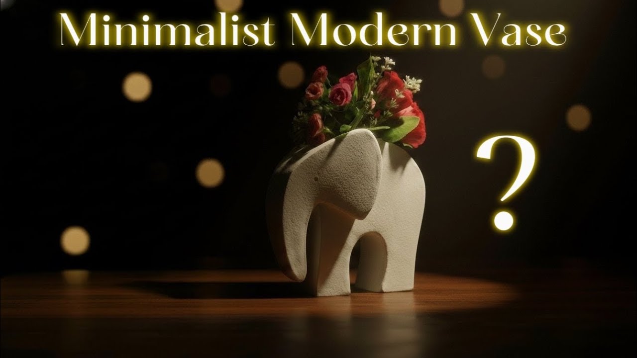 DIY Elephant Shape Flower Vase | Creative Cardboard & Wall Putty Craft 🐘✨