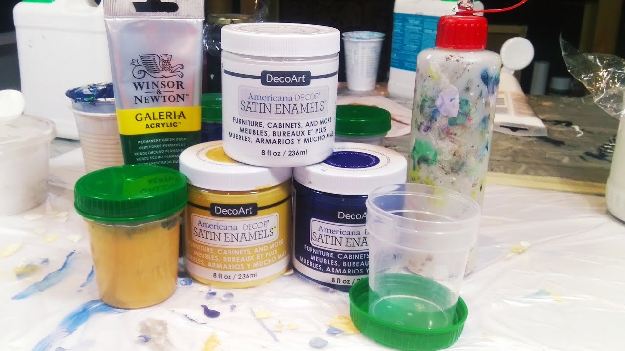 Acrylic pouring: 