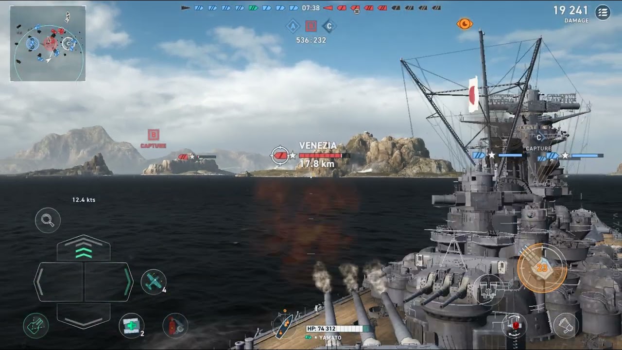 Yamato Full Gameplay - World of Warships Legends Mobile
