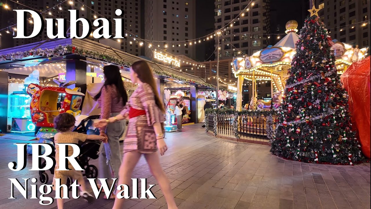 Dubai Nightlife in 4K | JBR Beachfront Walking Tour