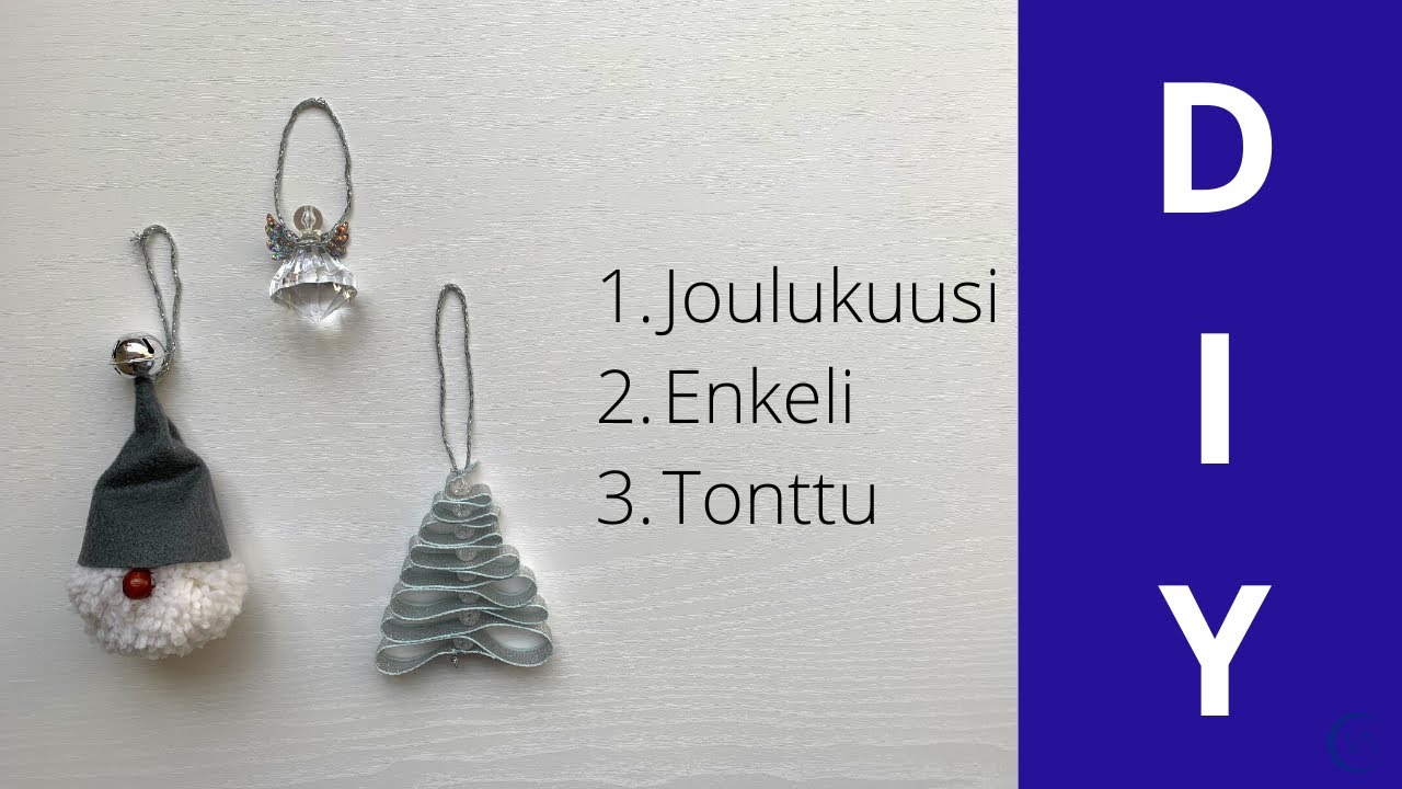 DIY jouluaskartelu - joulukuusenkoriste x3