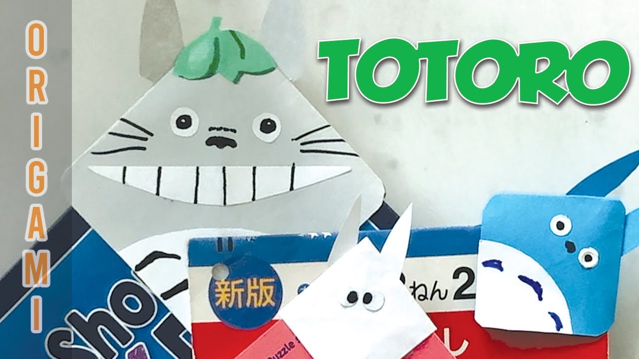ORIGAMI TOTORO Ghibli  Separador para Libro #shorts