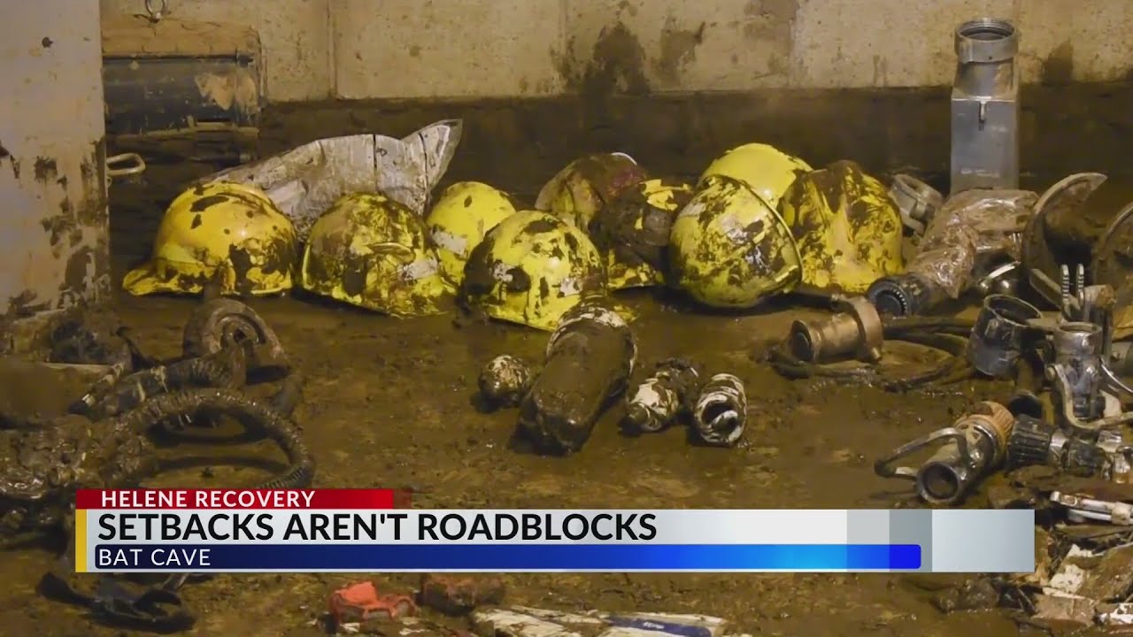 Bat Cave Volunteer Fire and Rescue cleaning up after Helene