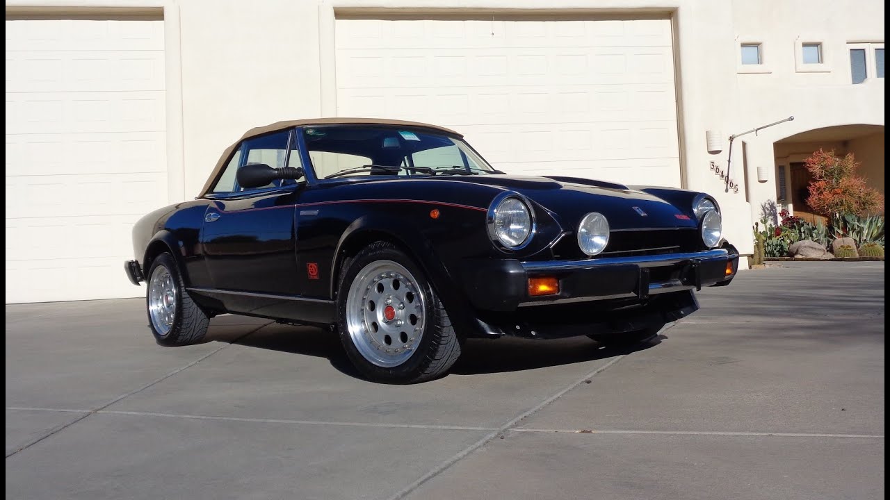 1984 Fiat 124 Abarth Pininfarina Europa Volumex Spider in Black on My Car Story with Lou Costabile