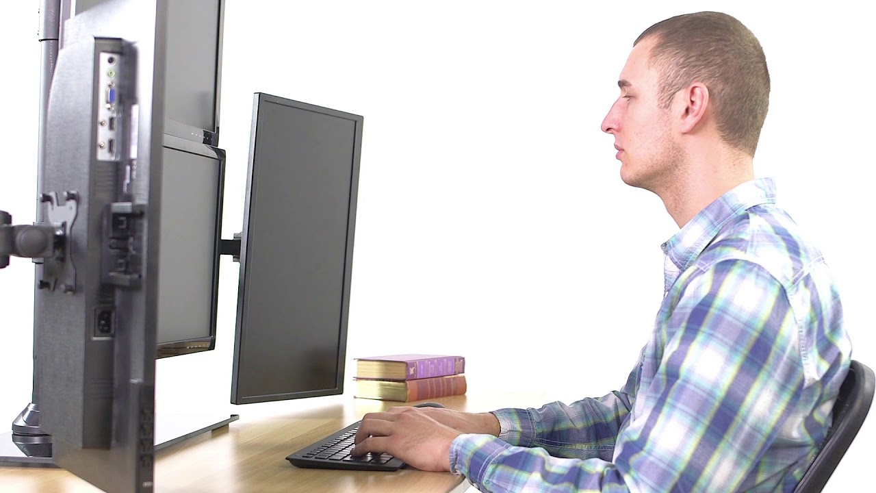 STAND-V004TG Quad monitor stand by VIVO