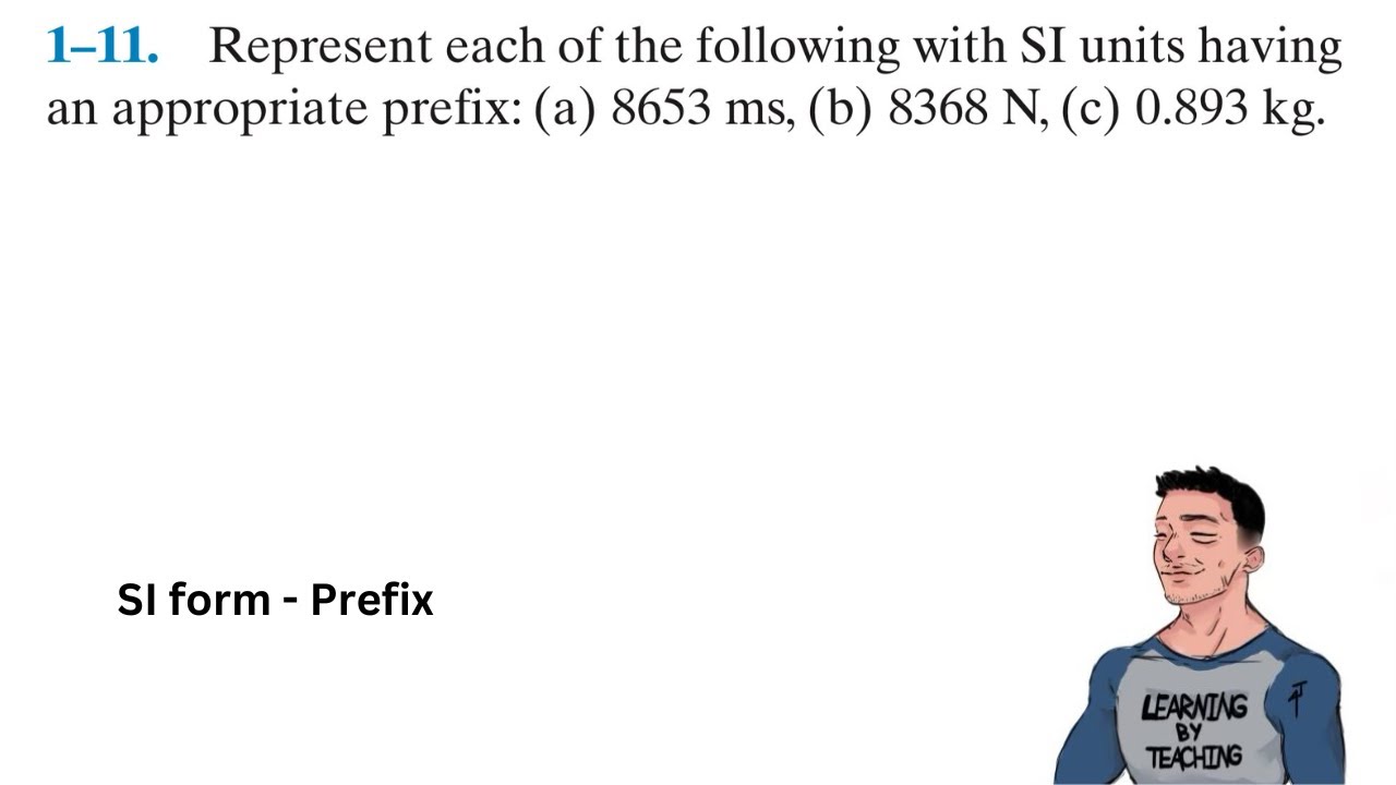 Statics 1-11| Represent each of the following with SI units having an appropriate prefix...