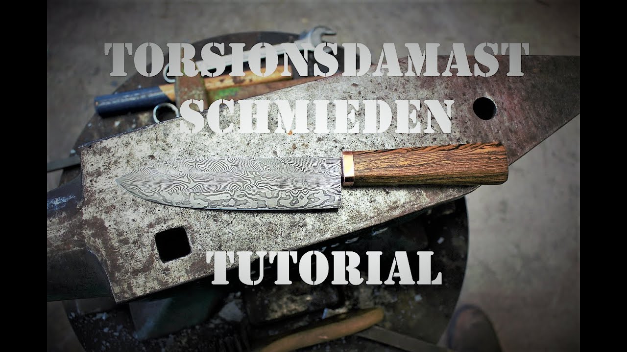 Damaststahl Torsionsdamast schmieden / Mustersteuerung / twisting damascus