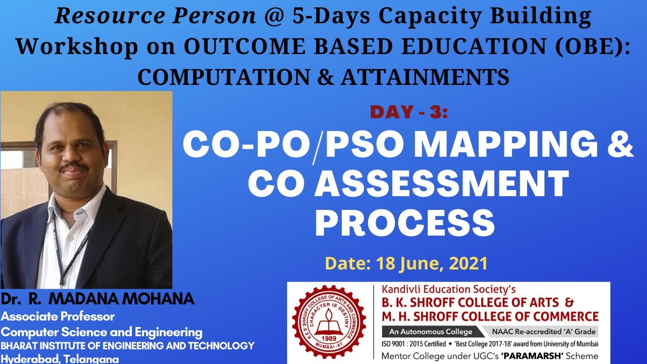 Outcome Based Education(OBE): Computation & Attainments | Day-3: CO-PO/PSO Mapping & CO's Assessment