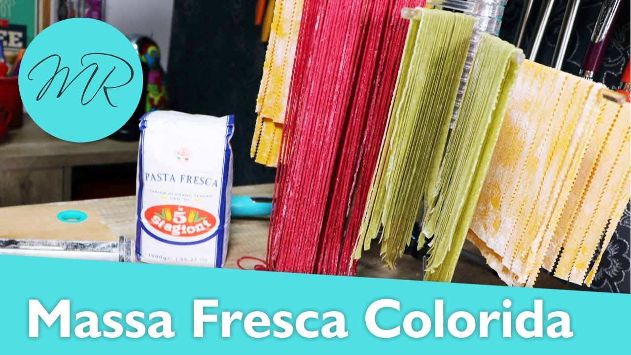 Massa de Macarrão Colorida Naturalmente Fresca Caseira / Pasta Fresca