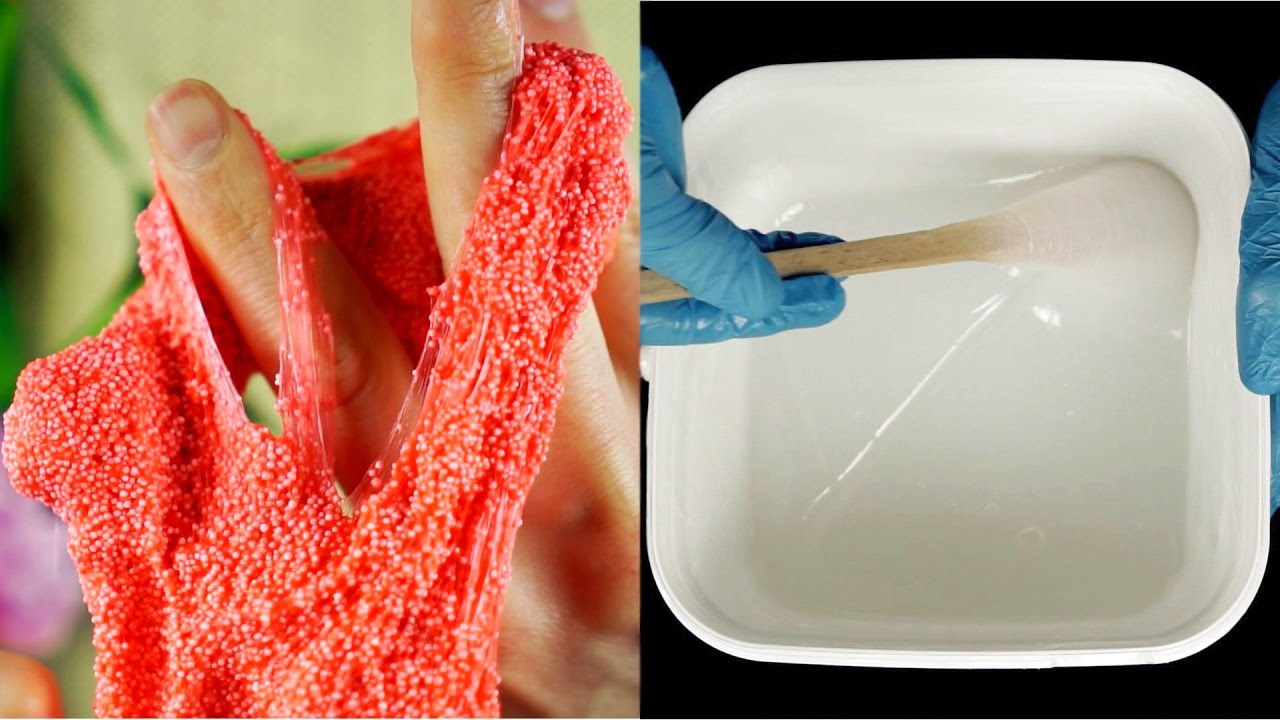 ASMR Floam vs liquid rubber (oddly satisfying)
