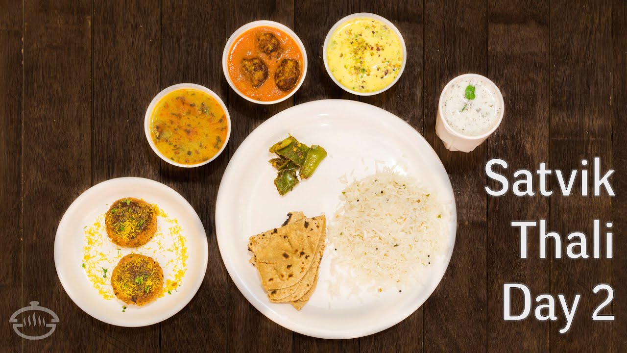 Navratri 2015 Spread 2 Satvik Thali | Chole aur Oats ki Tikki Recipe