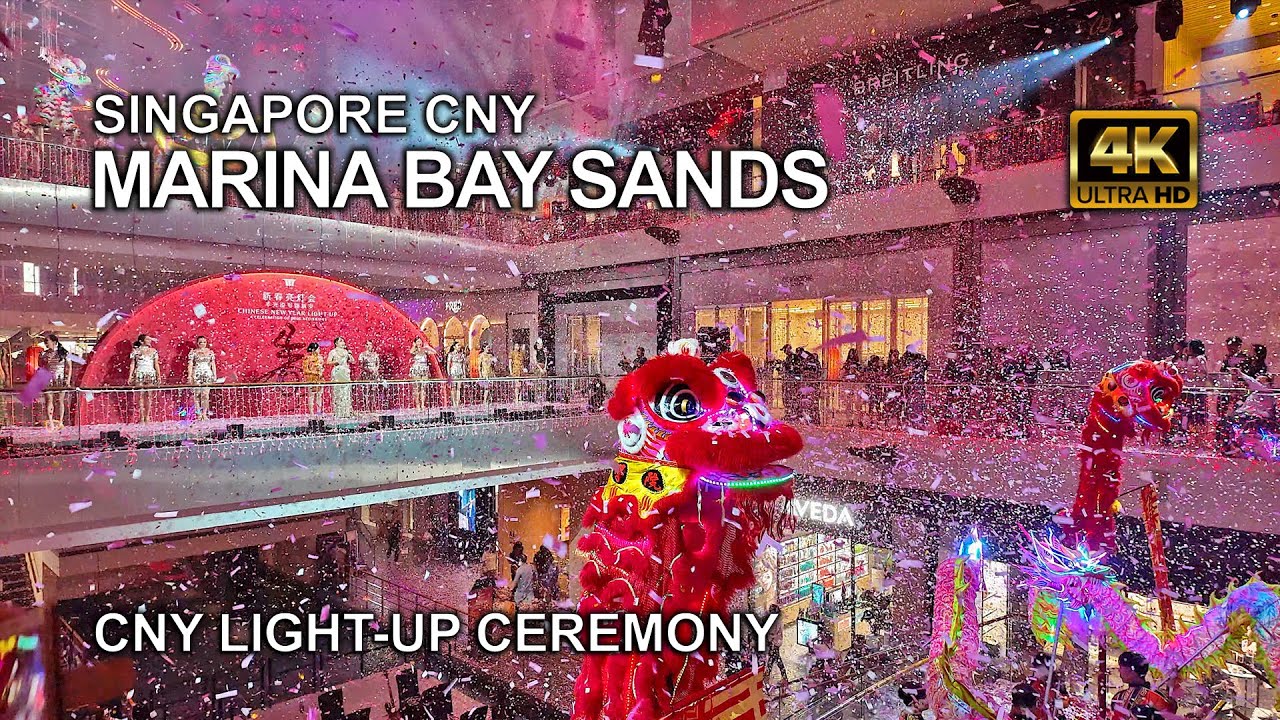 Marina Bay Sands Singapore Chinese New Year Light-Up 2025 #cny2025 #singaporechinesenewyear