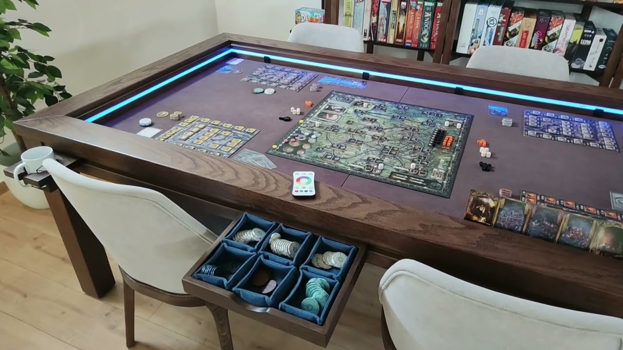 Mesa modelo Zeus hibrida color teka / hybrid Zeus gaming table